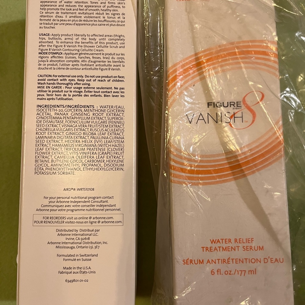 Arbonne Vanish Figure 8 Water Relief Treatment Serum